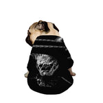 Monochrome Rhinoceros Ratsnake Print Dog Zip Up Jacket