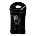 Monochrome Rhinoceros Ratsnake Print Double Neoprene Wine Tote