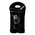 Monochrome Rhinoceros Ratsnake Print Double Neoprene Wine Tote