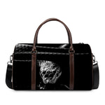 Monochrome Rhinoceros Ratsnake Print Duffle Bag