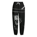 Monochrome Rhinoceros Ratsnake Print Fleece Lined Knit Pants