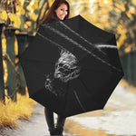 Monochrome Rhinoceros Ratsnake Print Foldable Umbrella
