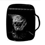 Monochrome Rhinoceros Ratsnake Print Front Pocket Bible Bag