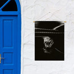 Monochrome Rhinoceros Ratsnake Print Garden Flag