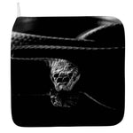 Monochrome Rhinoceros Ratsnake Print Hand Towel