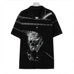 Monochrome Rhinoceros Ratsnake Print Hawaiian Shirt