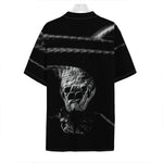 Monochrome Rhinoceros Ratsnake Print Hawaiian Shirt