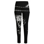 Monochrome Rhinoceros Ratsnake Print High-Waisted Pocket Leggings