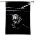 Monochrome Rhinoceros Ratsnake Print House Flag
