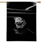 Monochrome Rhinoceros Ratsnake Print House Flag