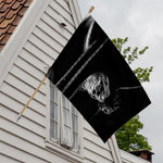 Monochrome Rhinoceros Ratsnake Print House Flag