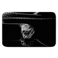 Monochrome Rhinoceros Ratsnake Print Indoor Door Mat