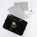 Monochrome Rhinoceros Ratsnake Print Laptop Sleeve