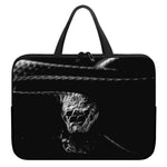 Monochrome Rhinoceros Ratsnake Print Laptop Sleeve With Handle