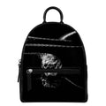 Monochrome Rhinoceros Ratsnake Print Leather Backpack