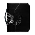 Monochrome Rhinoceros Ratsnake Print Leather Bible Cover