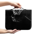 Monochrome Rhinoceros Ratsnake Print Leather Bible Cover