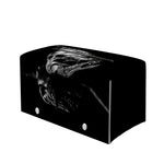 Monochrome Rhinoceros Ratsnake Print Leather Tissue Box Cover