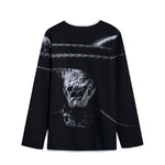 Monochrome Rhinoceros Ratsnake Print Long Sleeve Short Coat