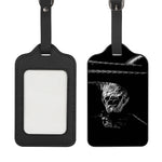 Monochrome Rhinoceros Ratsnake Print Luggage Tag
