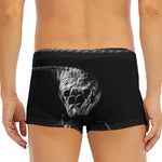 Monochrome Rhinoceros Ratsnake Print Men's Short Boxer Briefs