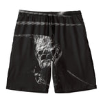 Monochrome Rhinoceros Ratsnake Print Men's Swim Trunks