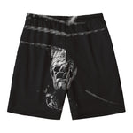 Monochrome Rhinoceros Ratsnake Print Men's Swim Trunks
