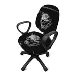 Monochrome Rhinoceros Ratsnake Print Office Chair Cover