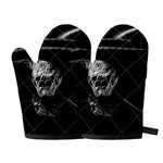 Monochrome Rhinoceros Ratsnake Print Oven Mitts