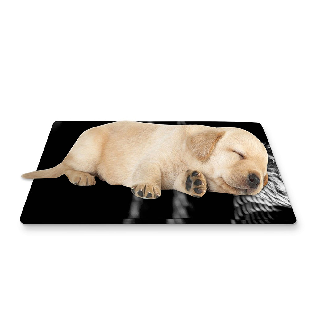 Monochrome Rhinoceros Ratsnake Print Pet Cooling Mat Cover