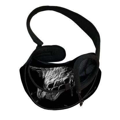 Monochrome Rhinoceros Ratsnake Print Pet Sling Carrier