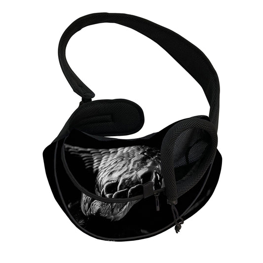 Monochrome Rhinoceros Ratsnake Print Pet Sling Carrier