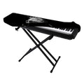 Monochrome Rhinoceros Ratsnake Print Piano Keyboard Cover
