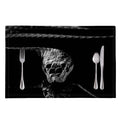 Monochrome Rhinoceros Ratsnake Print Placemat