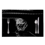 Monochrome Rhinoceros Ratsnake Print Placemat