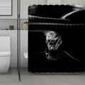 Monochrome Rhinoceros Ratsnake Print Polyester Shower Curtain