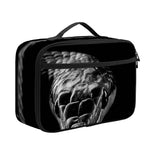 Monochrome Rhinoceros Ratsnake Print Portable Lunch Bag