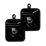 Monochrome Rhinoceros Ratsnake Print Pot Holders