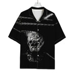 Monochrome Rhinoceros Ratsnake Print Rayon Hawaiian Shirt
