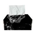 Monochrome Rhinoceros Ratsnake Print Rectangle Tissue Box Cover
