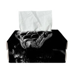 Monochrome Rhinoceros Ratsnake Print Rectangle Tissue Box Cover