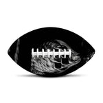 Monochrome Rhinoceros Ratsnake Print Rugby Ball