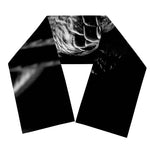 Monochrome Rhinoceros Ratsnake Print Scarf