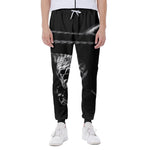 Monochrome Rhinoceros Ratsnake Print Scuba Joggers