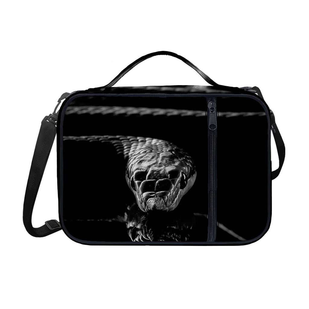 Monochrome Rhinoceros Ratsnake Print Shoulder Strap Bible Bag
