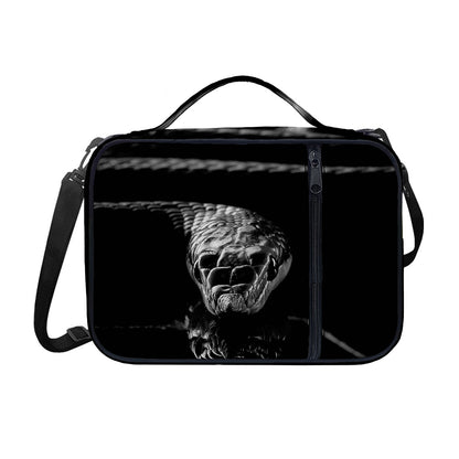 Monochrome Rhinoceros Ratsnake Print Shoulder Strap Bible Bag