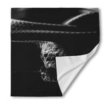 Monochrome Rhinoceros Ratsnake Print Silk Bandana