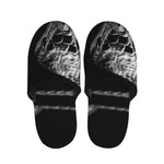 Monochrome Rhinoceros Ratsnake Print Slippers
