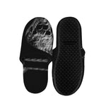 Monochrome Rhinoceros Ratsnake Print Slippers