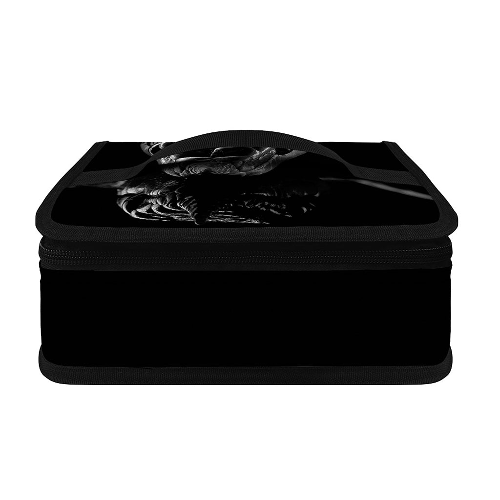 Monochrome Rhinoceros Ratsnake Print Small Lunch Bag